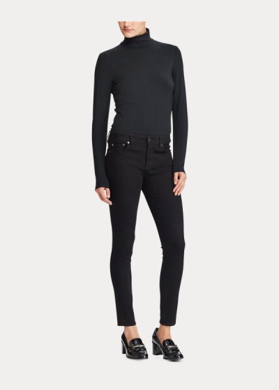 Ralph Lauren Jersey Turtleneck Top Dame Danmark (RESDI6372)